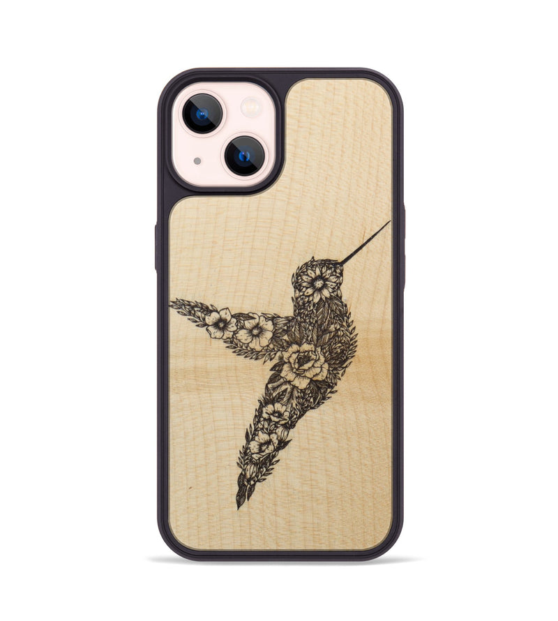 iPhone 14 Wood Phone Case - Hover In The Moment - Maple (Curated)