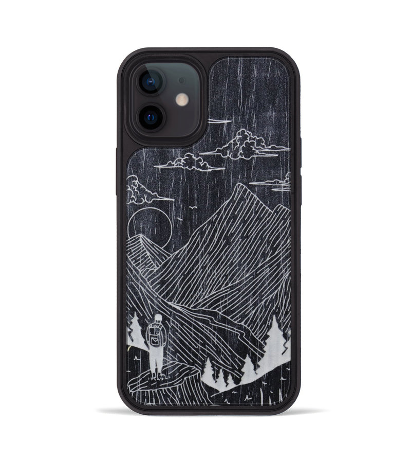 iPhone 12 Wood Phone Case - Roaming - Ebony (Curated)
