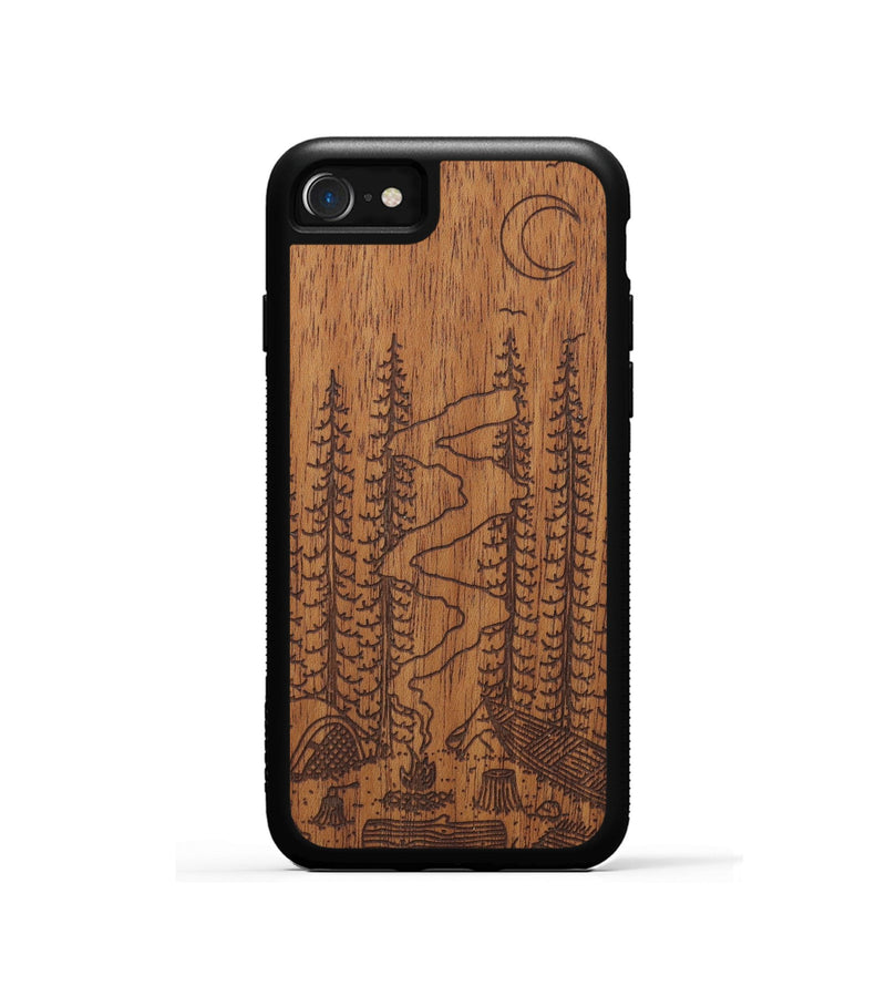 iPhone SE Wood Phone Case - Camp - Mahogany (Curated)