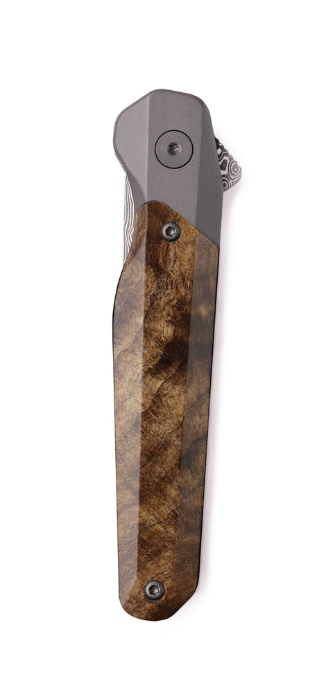 Live Edge Wood Pocket Knife - Juliette (Wood Burl, 754903)