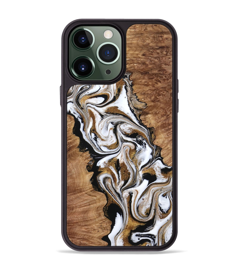 iPhone 13 Pro Max Wood Phone Case - Jon (Black & White, 760097)