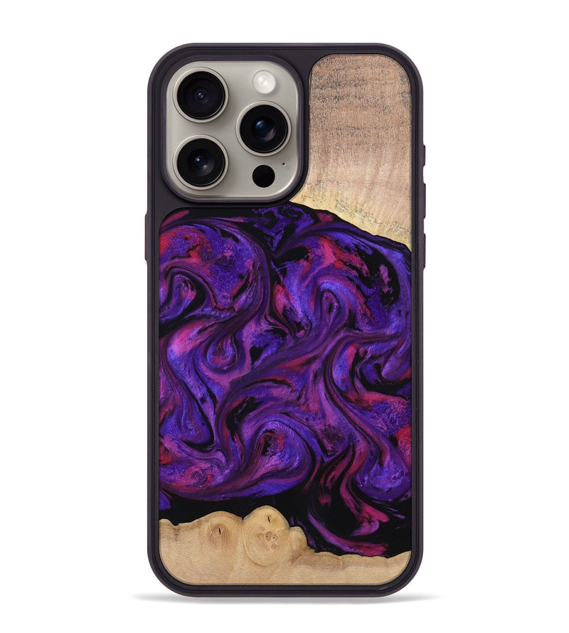 iPhone 15 Pro Max Wood Phone Case - Porsha (Purple, 762900)