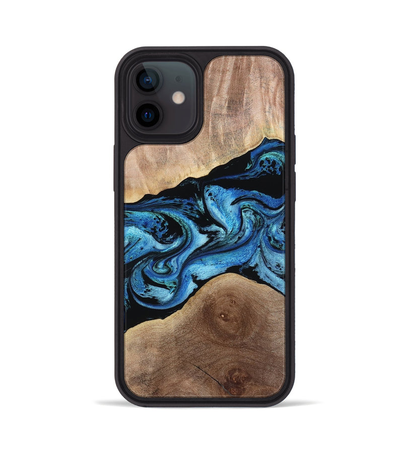 iPhone 12 Wood Phone Case - Sampson (Blue, 763008)
