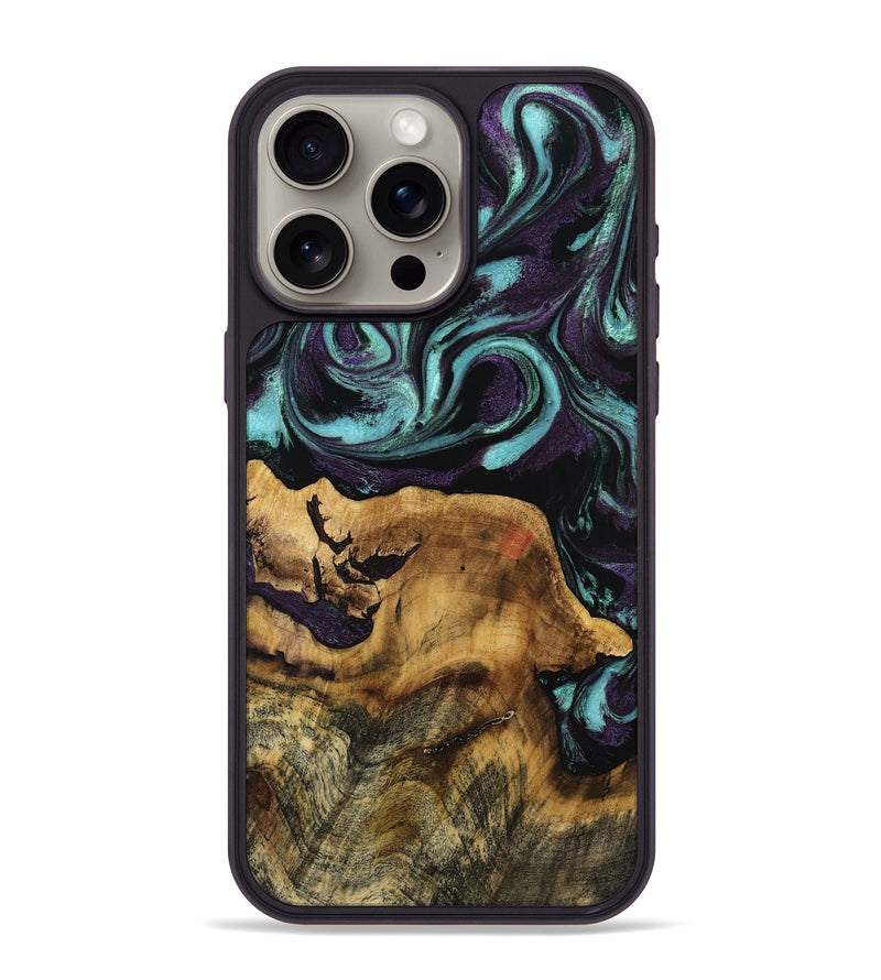 iPhone 15 Pro Max Wood Phone Case - Jayce (Purple, 763549)