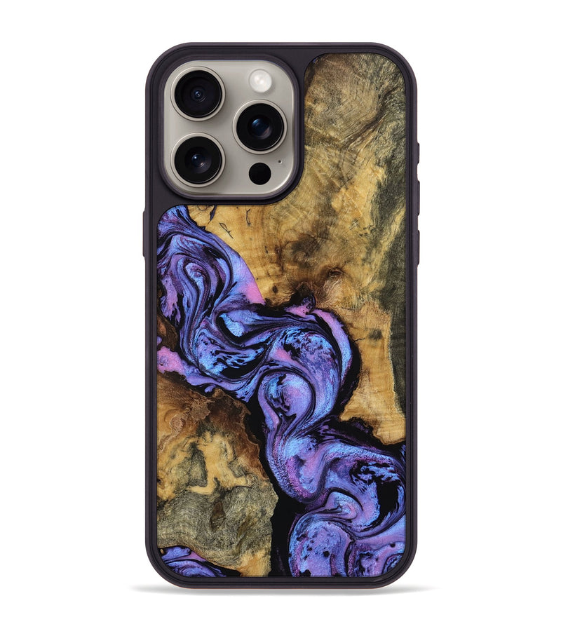 iPhone 15 Pro Max Wood Phone Case - Marlo (Purple, 763579)