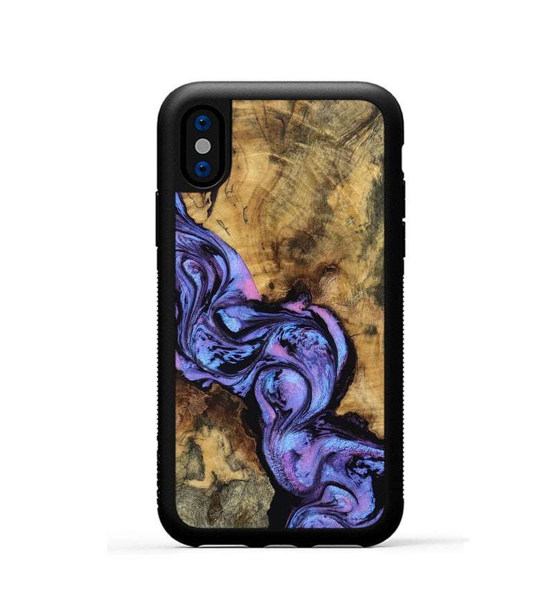 iPhone Xs Wood Phone Case - Marlo (Purple, 763579)