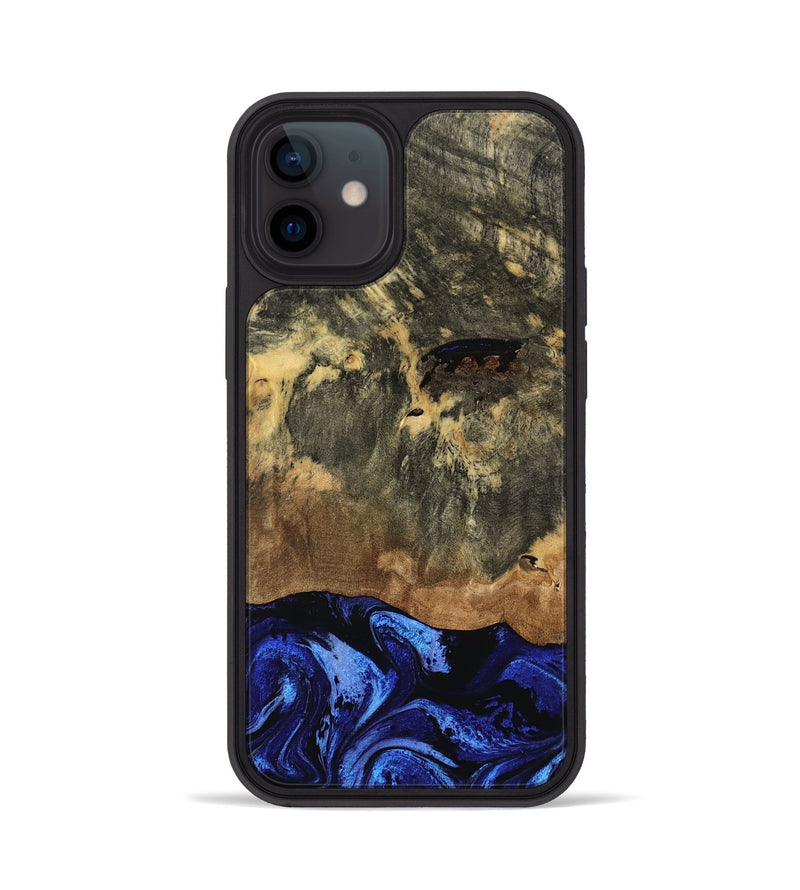 iPhone 12 Wood Phone Case - Finnley (Blue, 763789)