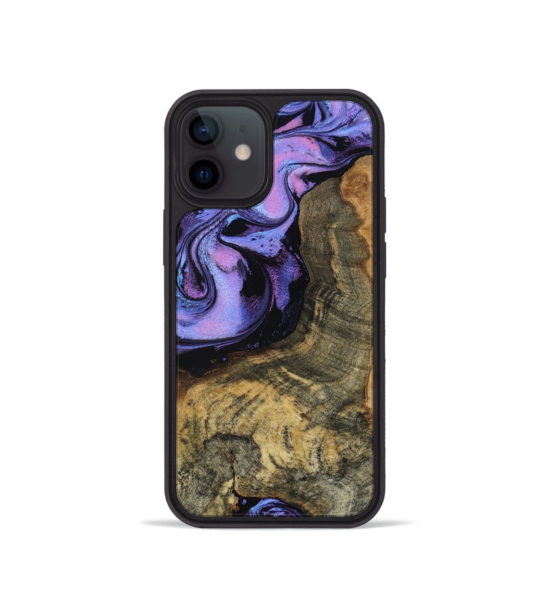 iPhone 12 mini Wood Phone Case - Leif (Purple, 763820)
