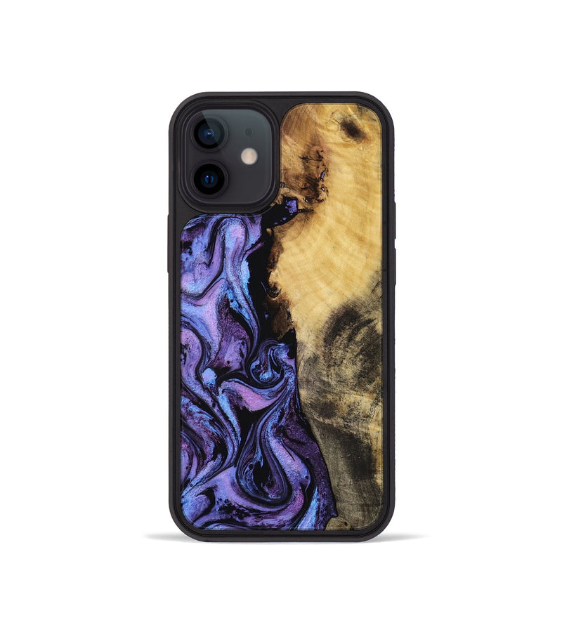 iPhone 12 mini Wood Phone Case - Darleen (Purple, 763829)