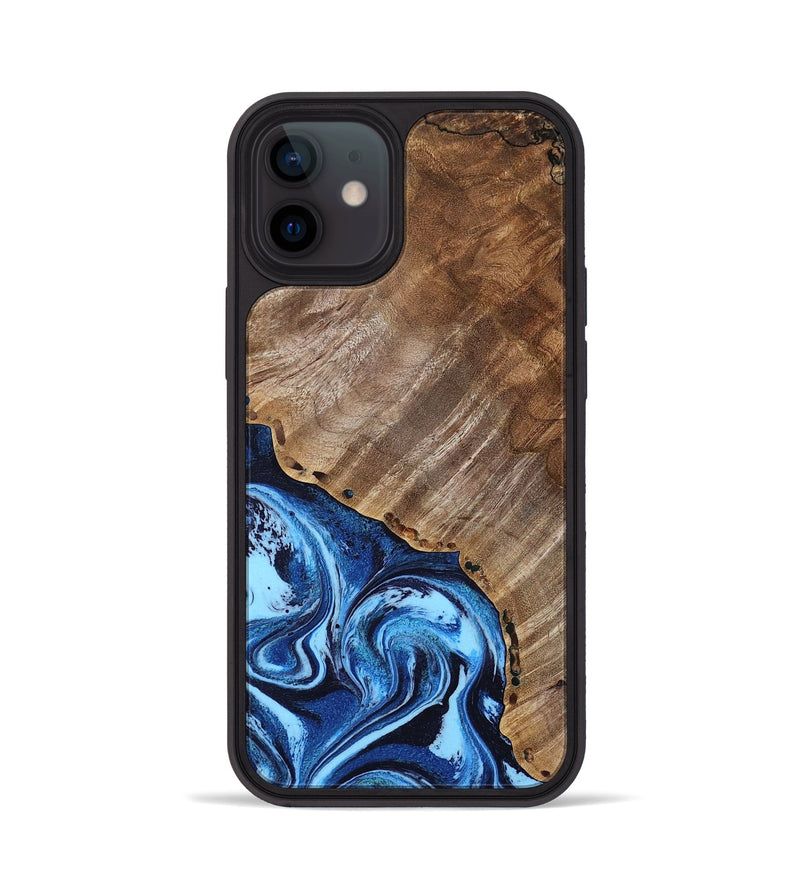 iPhone 12 Wood Phone Case - Lila (Blue, 763840)