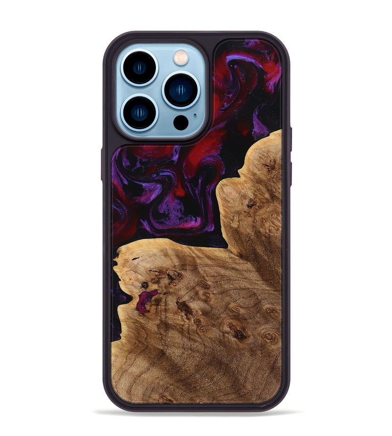 iPhone 14 Pro Max Wood Phone Case - Hanna (Purple, 763942)
