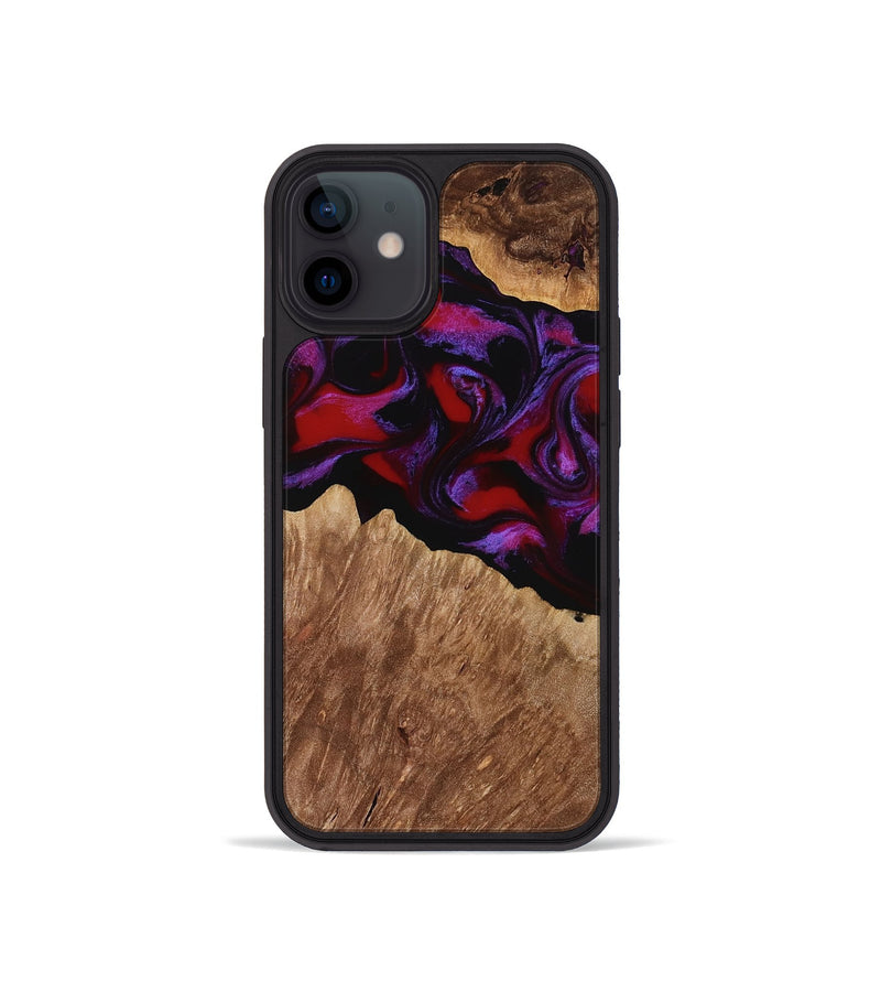 iPhone 12 mini Wood Phone Case - Stevie (Purple, 763989)