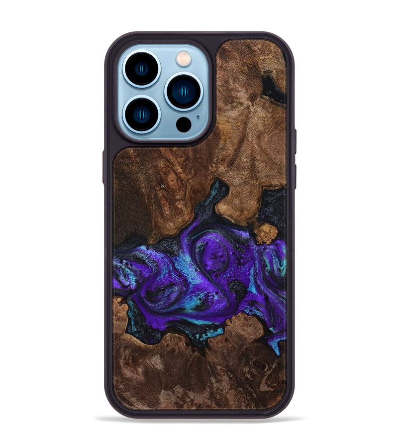 iPhone 14 Pro Max Wood Phone Case - Kylen (Purple, 764535)
