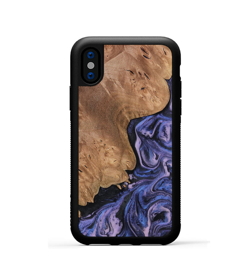 iPhone Xs Wood Phone Case - Chace (Purple, 764631)