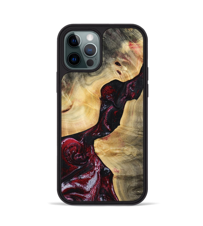 iPhone 12 Pro Wood Phone Case - Louisa (Red, 764691)