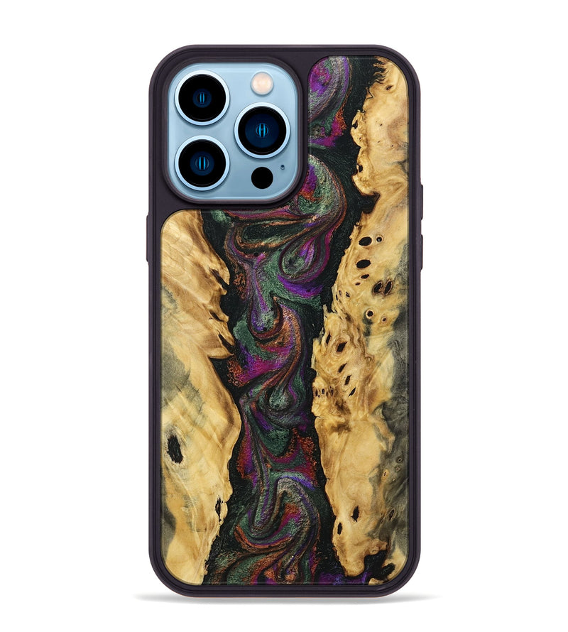 iPhone 14 Pro Max Wood Phone Case - Cara (Purple, 764738)