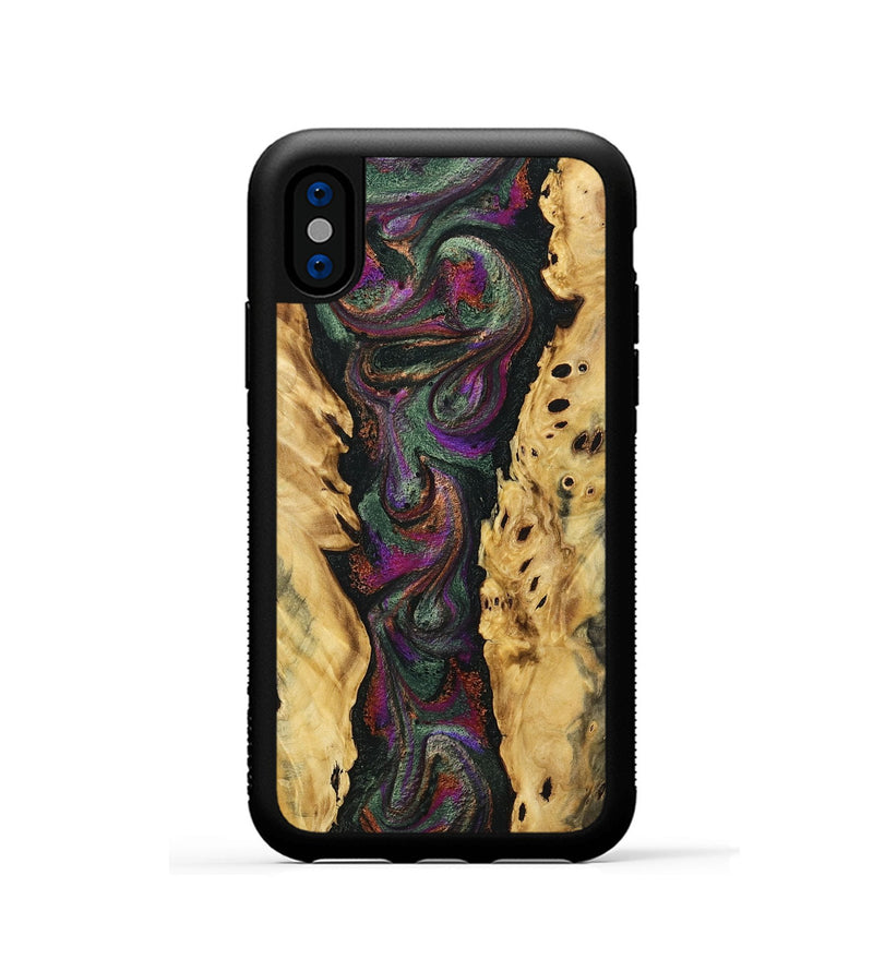 iPhone Xs Wood Phone Case - Cara (Purple, 764738)