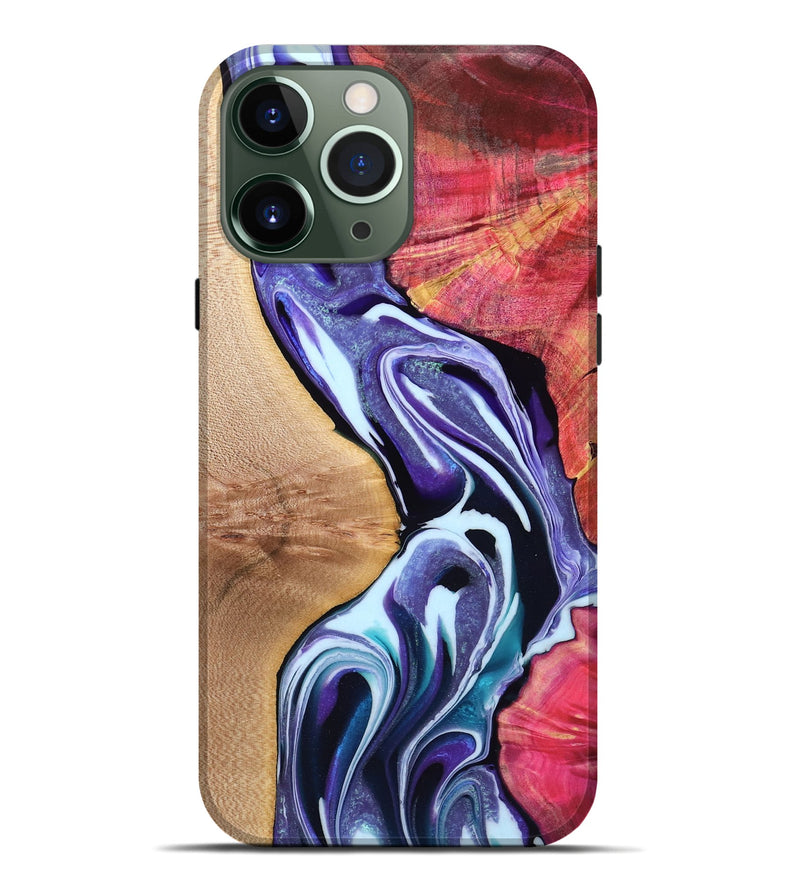 iPhone 13 Pro Max Wood Live Edge Phone Case - Kahlani (Purple, 764891)