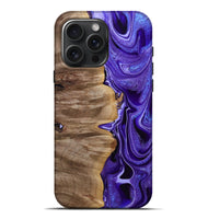 iPhone 16 Pro Max Wood Live Edge Phone Case - Kaylie (Purple, 764899)
