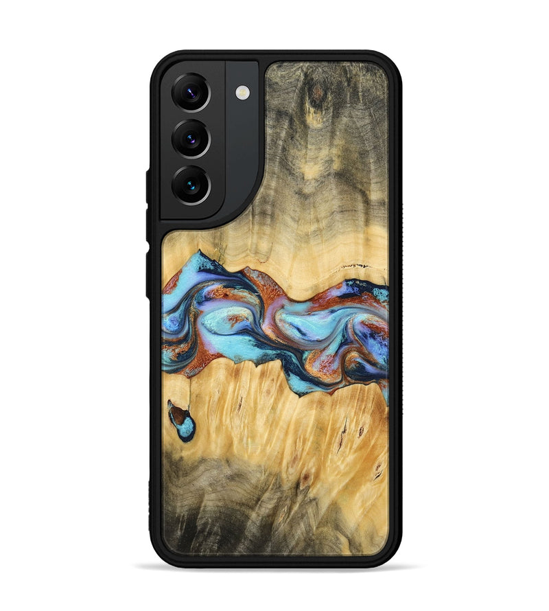 Galaxy S22 Plus Wood Phone Case - Brad (Teal & Gold, 765139)