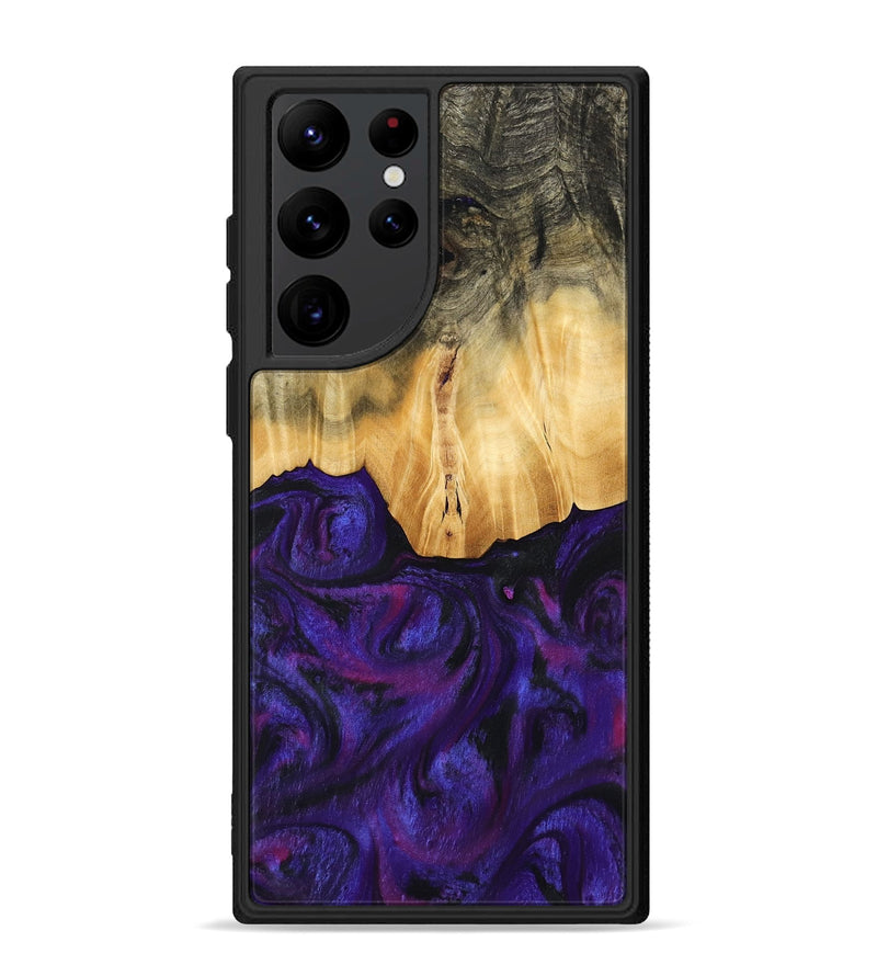 Galaxy S22 Ultra Wood Phone Case - Megan (Purple, 765343)