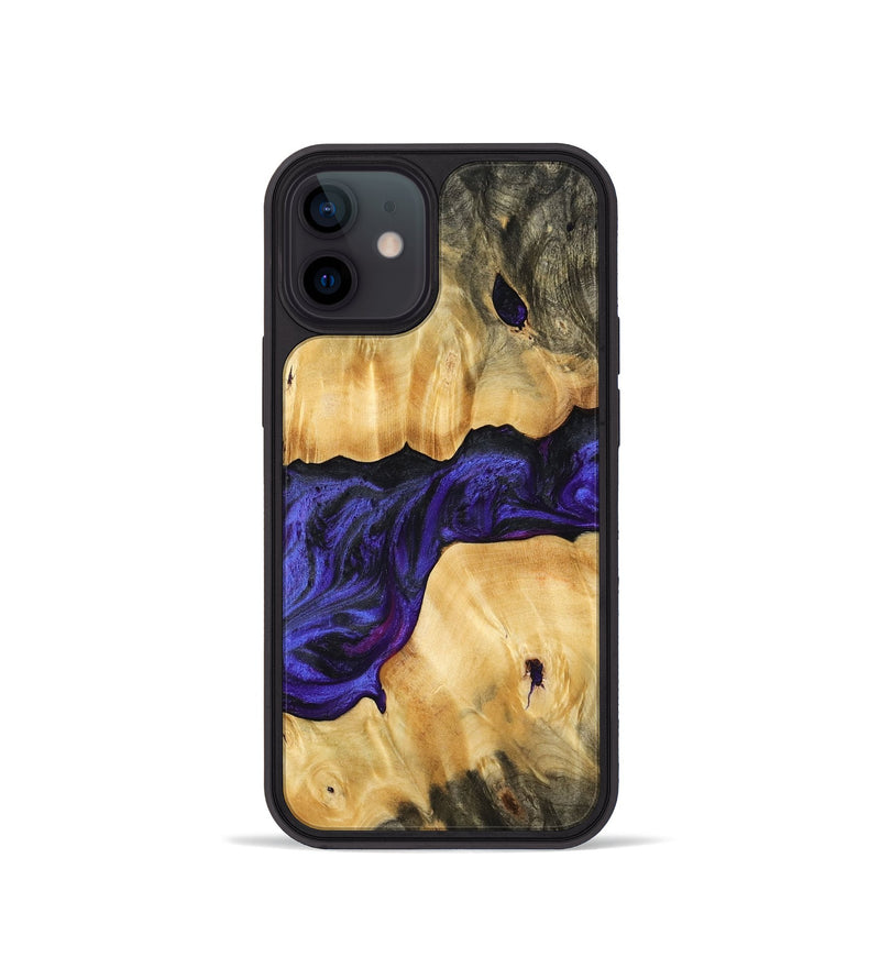 iPhone 12 mini Wood Phone Case - Shelva (Purple, 765344)