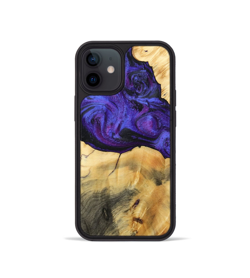 iPhone 12 mini Wood Phone Case - Jevon (Purple, 765354)