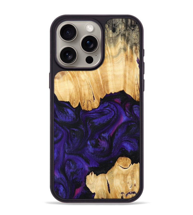 iPhone 15 Pro Max Wood Phone Case - Ona (Purple, 765355)