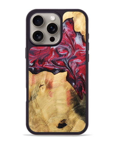 iPhone 16 Pro Max Wood Phone Case - Leanna (Red, 765392)