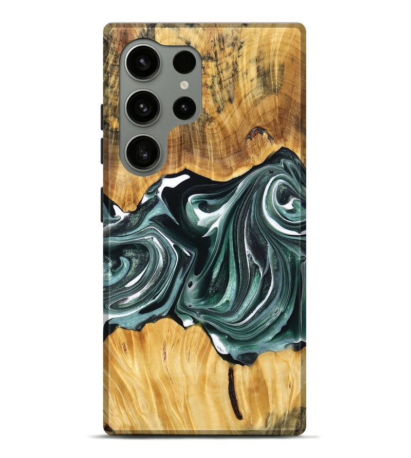 Galaxy S24 Ultra Wood Live Edge Phone Case - Keira (Green, 765732)