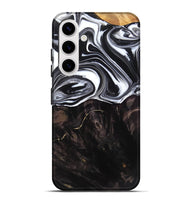 Galaxy S25 Plus Wood Live Edge Phone Case - Axton (Black & White, 765736)