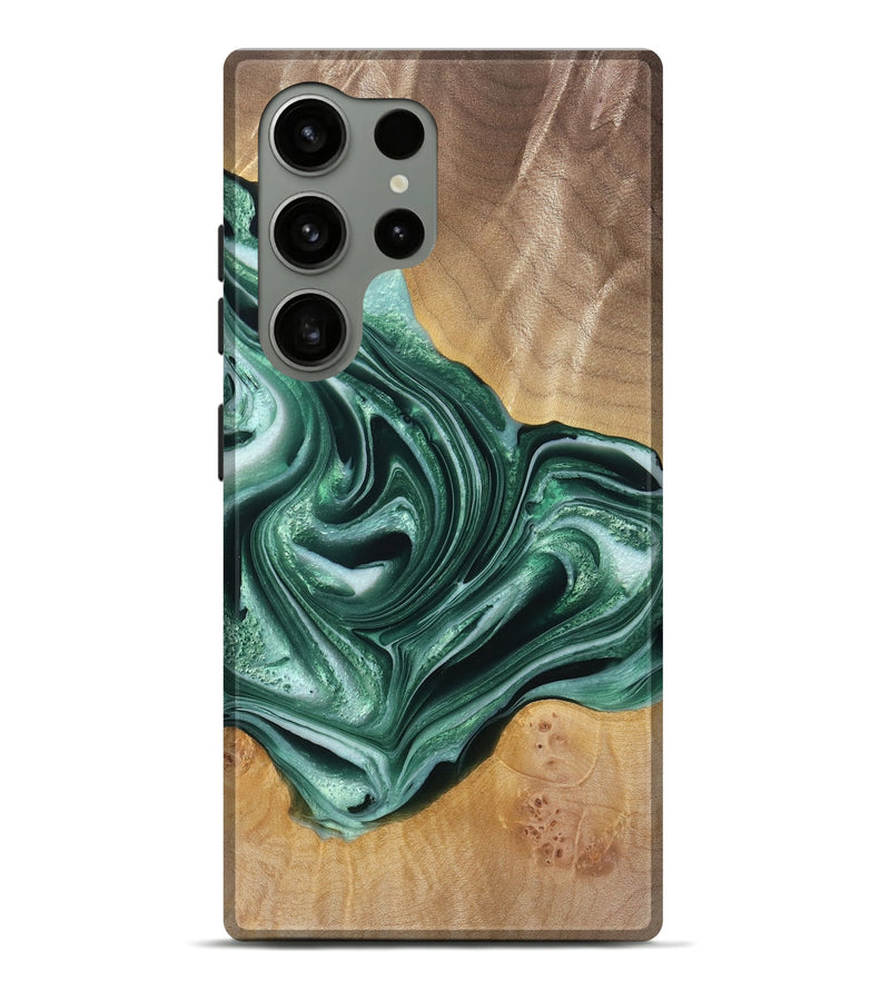 Galaxy S24 Ultra Wood Live Edge Phone Case - Rory (Green, 766062)