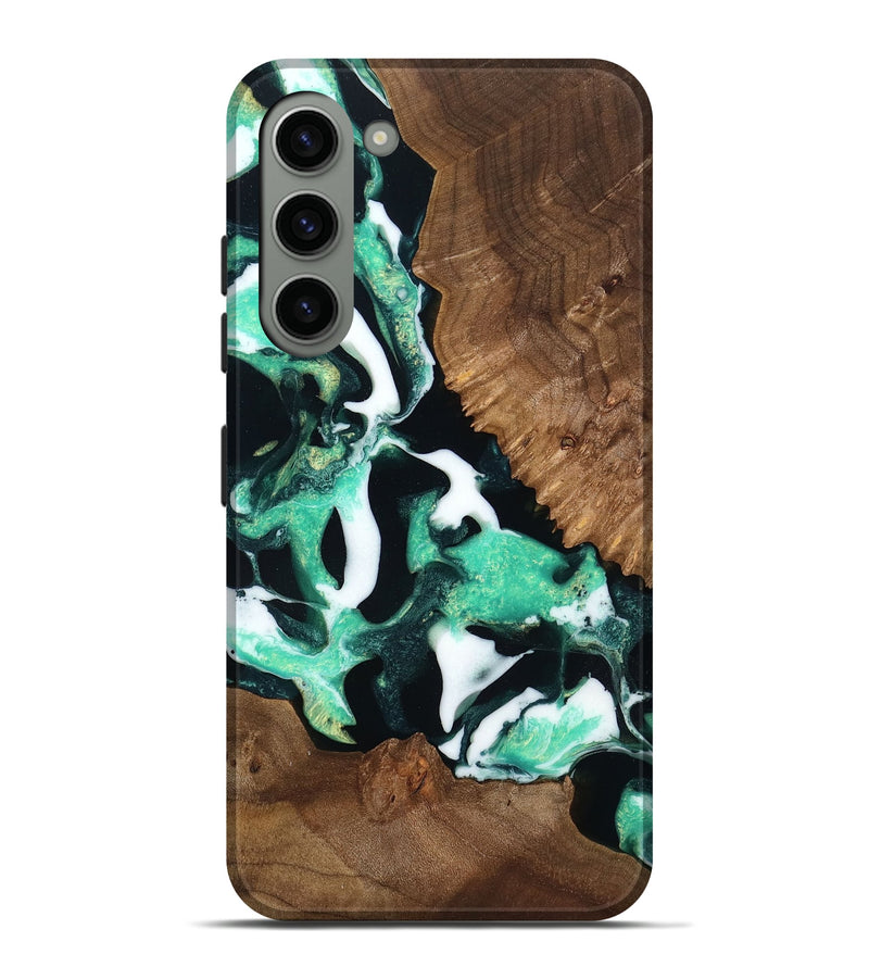 Galaxy S23 Plus Wood Live Edge Phone Case - Hoyt (Green, 766169)