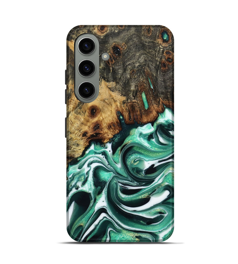 Galaxy S24 Wood Live Edge Phone Case - Chaya (Green, 766172)