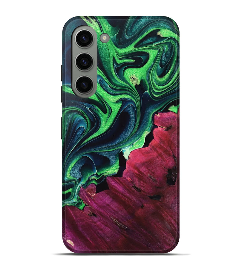 Galaxy S23 Plus Wood Live Edge Phone Case - Jerald (Green, 766657)