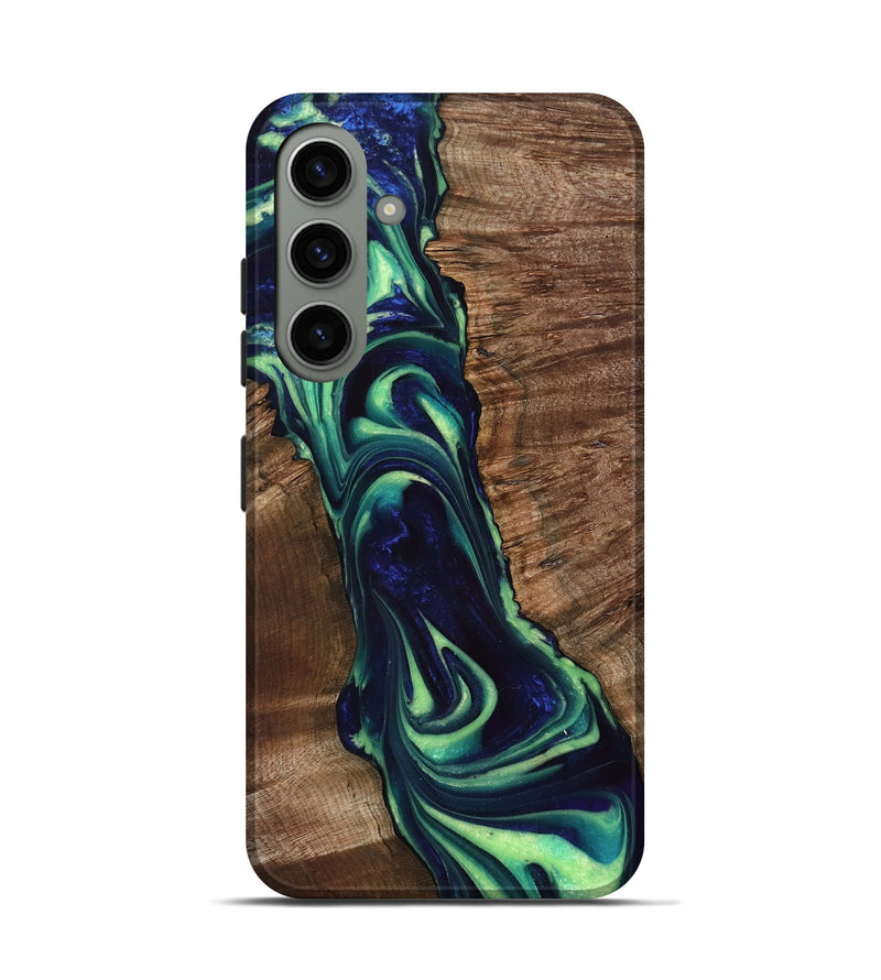 Galaxy S24 Wood Live Edge Phone Case - Maisy (Green, 767059)