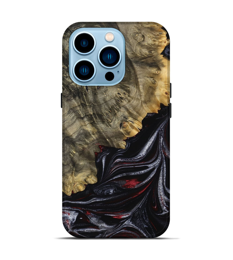 iPhone 14 Pro Wood Live Edge Phone Case - Christi (Red, 767328)