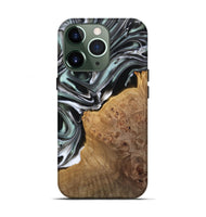 iPhone 13 Pro Wood Live Edge Phone Case - Muriel (Black & White, 767520)