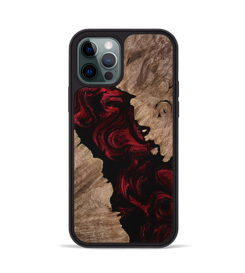 iPhone 12 Pro Wood Phone Case - Erik (Red, 767557)