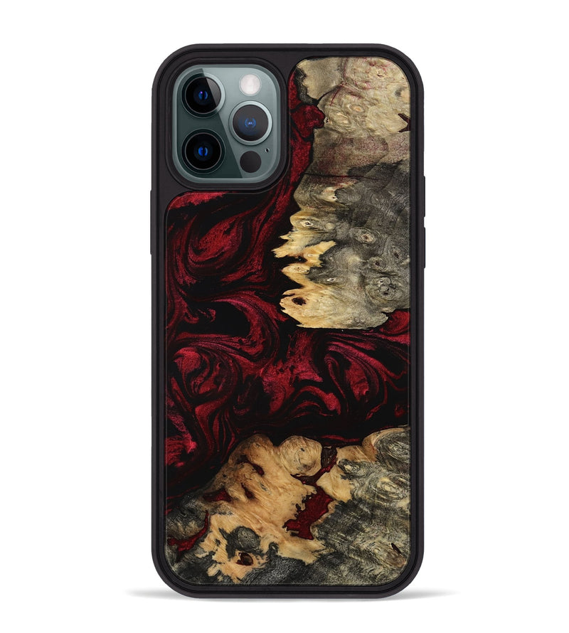 iPhone 12 Pro Max Wood Phone Case - Clara (Red, 767574)
