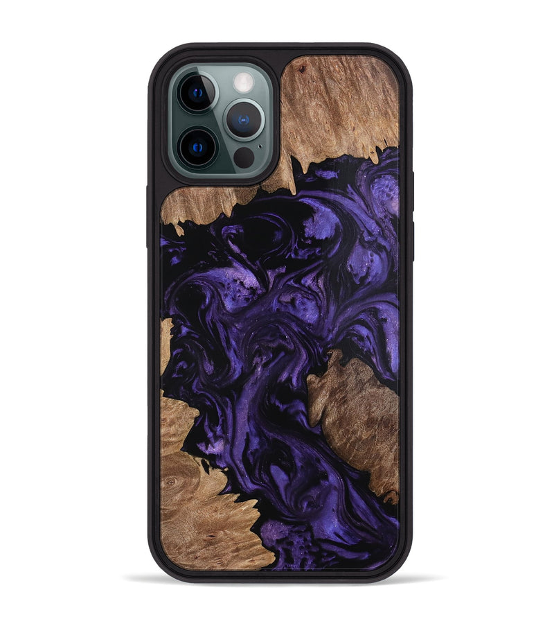 iPhone 12 Pro Max Wood Phone Case - Hugo (Purple, 767582)