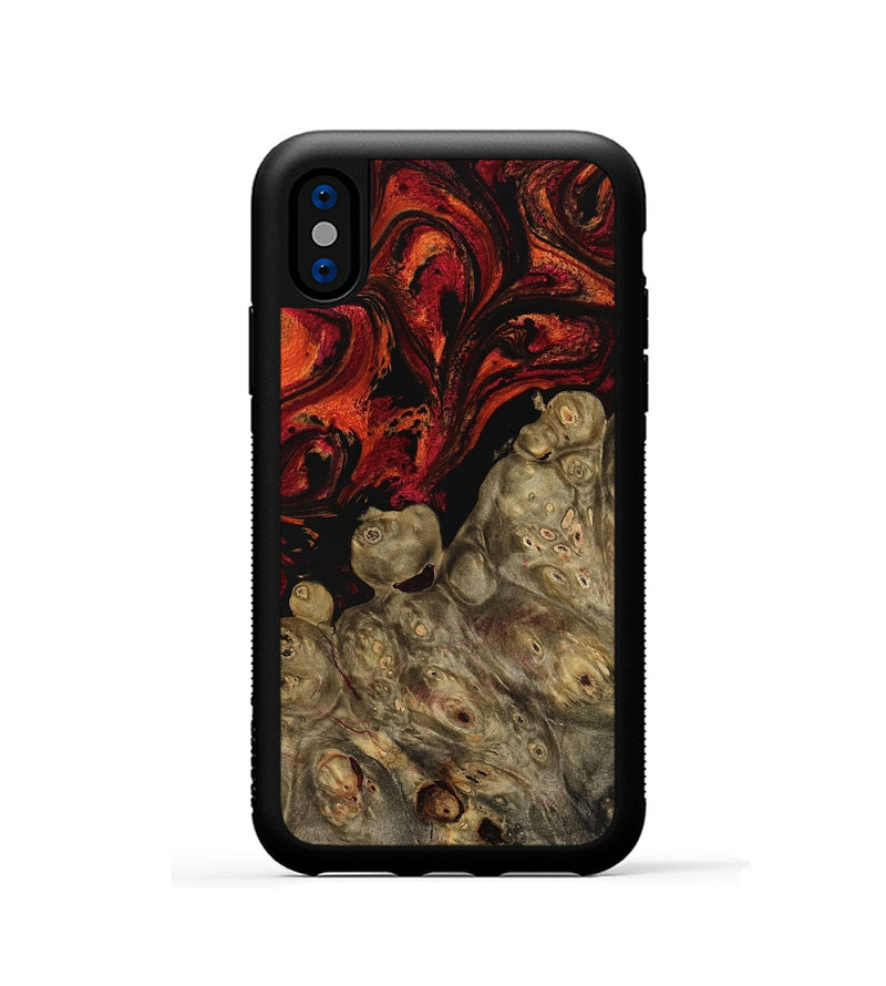 iPhone Xs Wood Phone Case - Lexi (Red, 767681)