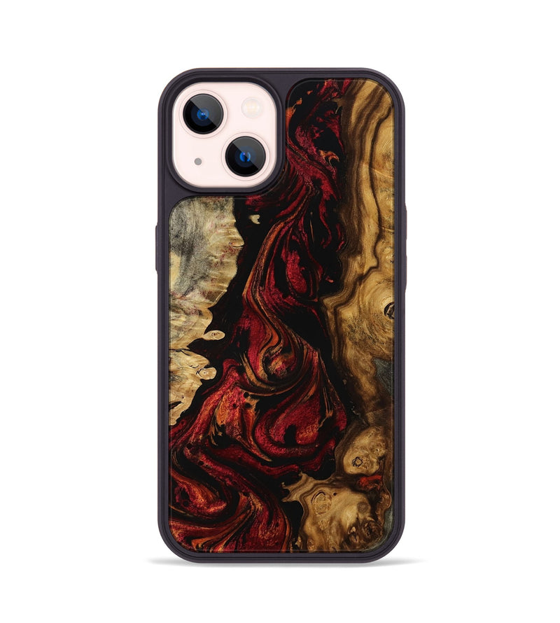iPhone 14 Wood Phone Case - Kyler (Red, 767716)