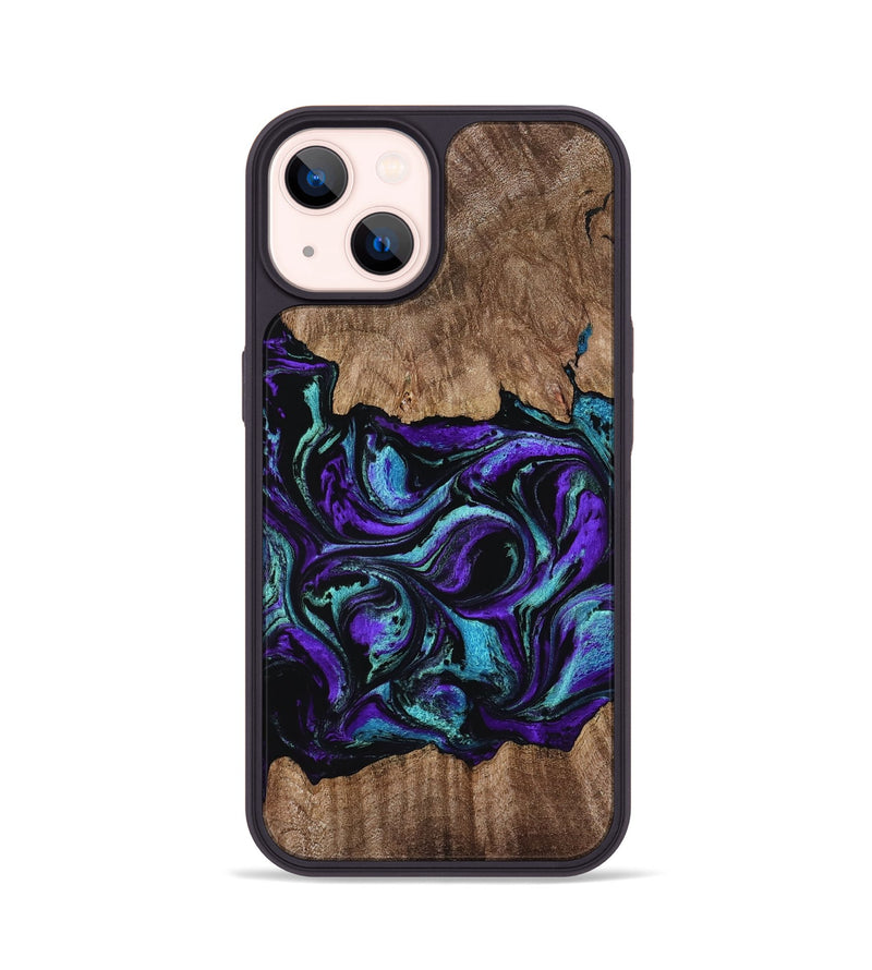 iPhone 14 Wood Phone Case - Bryon (Purple, 767720)