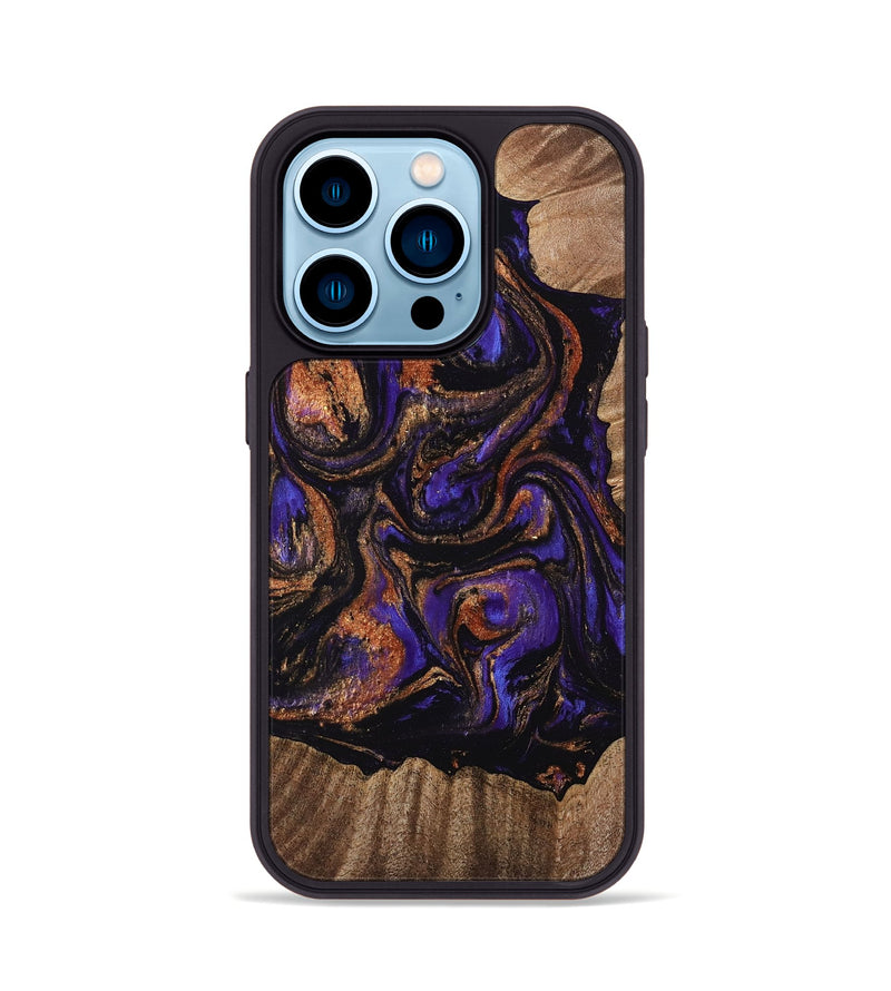 iPhone 14 Pro Wood Phone Case - Viva (Purple, 767895)