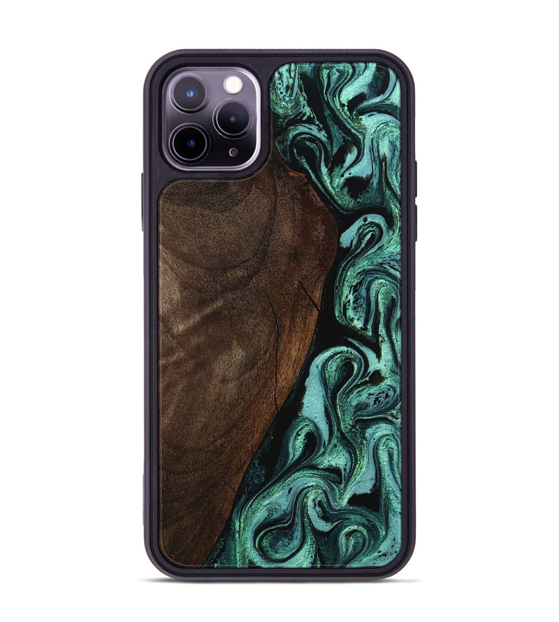 iPhone 11 Pro Max Wood Phone Case - Camille (Green, 767901)