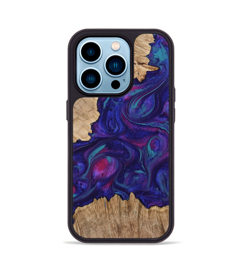 iPhone 14 Pro Wood Phone Case - Julien (Purple, 767934)