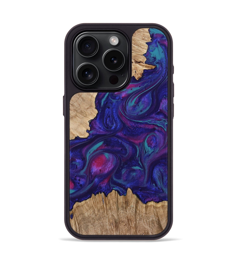 iPhone 15 Pro Wood Phone Case - Julien (Purple, 767934)