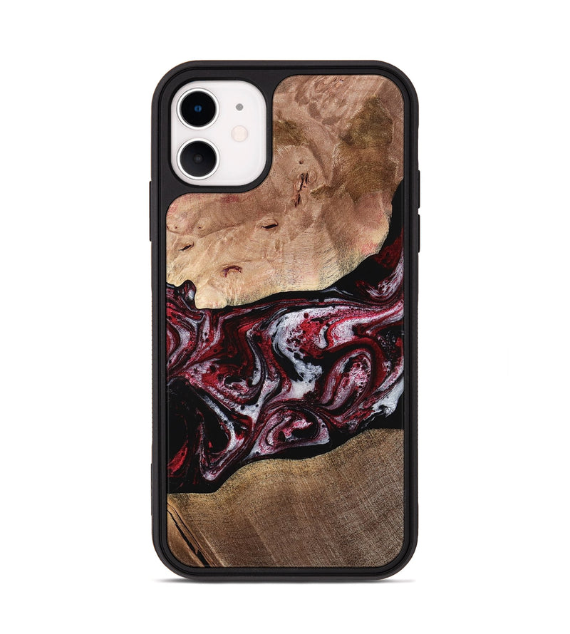 iPhone 11 Wood Phone Case - Shantel (Red, 767943)