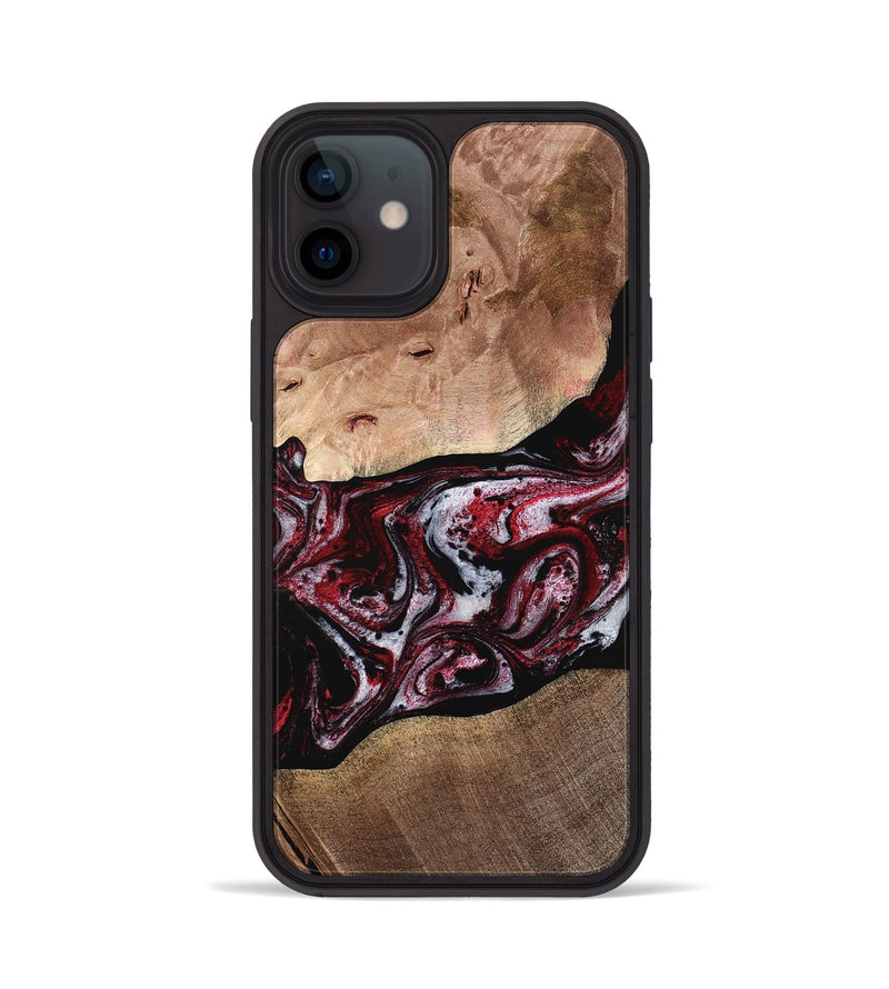 iPhone 12 Wood Phone Case - Shantel (Red, 767943)